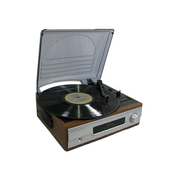 楽天市場】クラシックレコードプレイヤー 木目調 アンプ内蔵 LP/EP対応