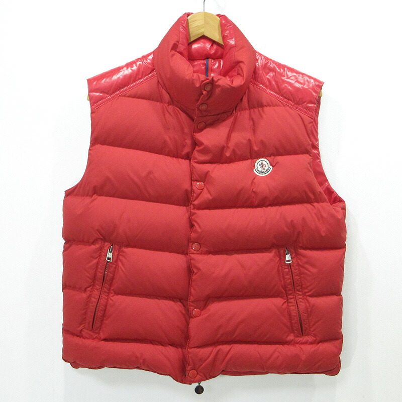 楽天市場】MONCLER ダウンベスト レッド（メンズファッション）の通販