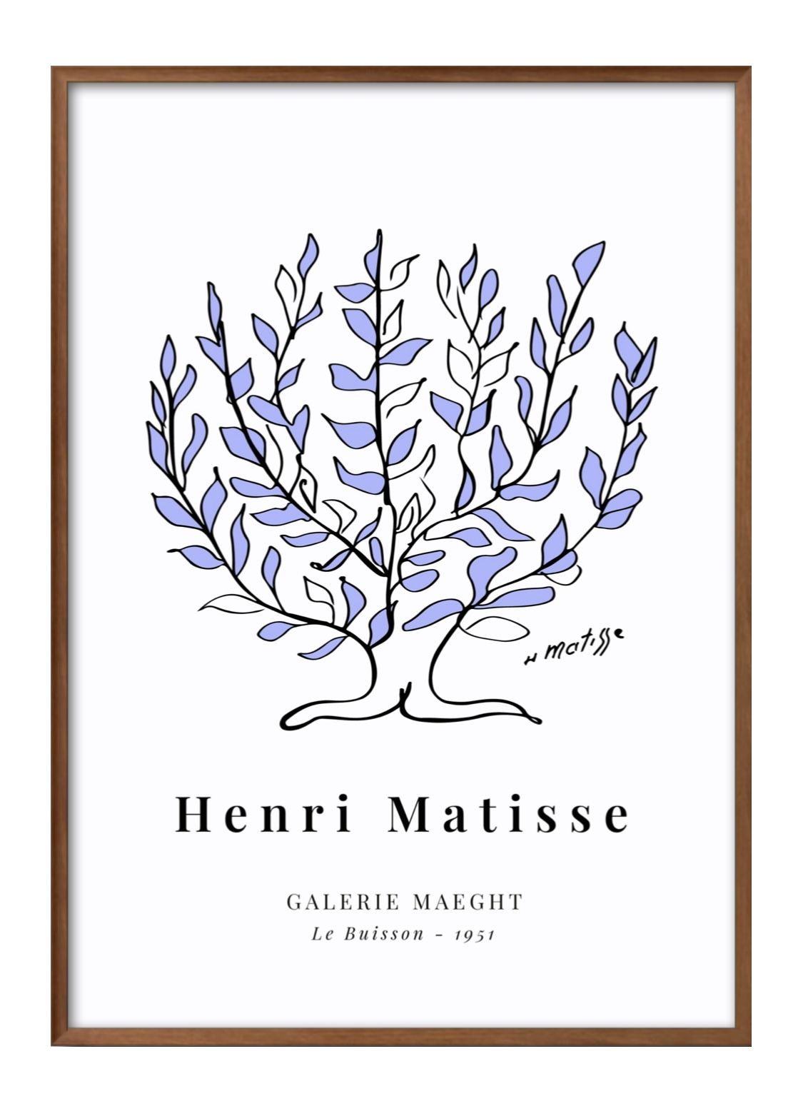 楽天市場】アンリ マティス マチス 低木 ブルー A3 サイズ ポスター