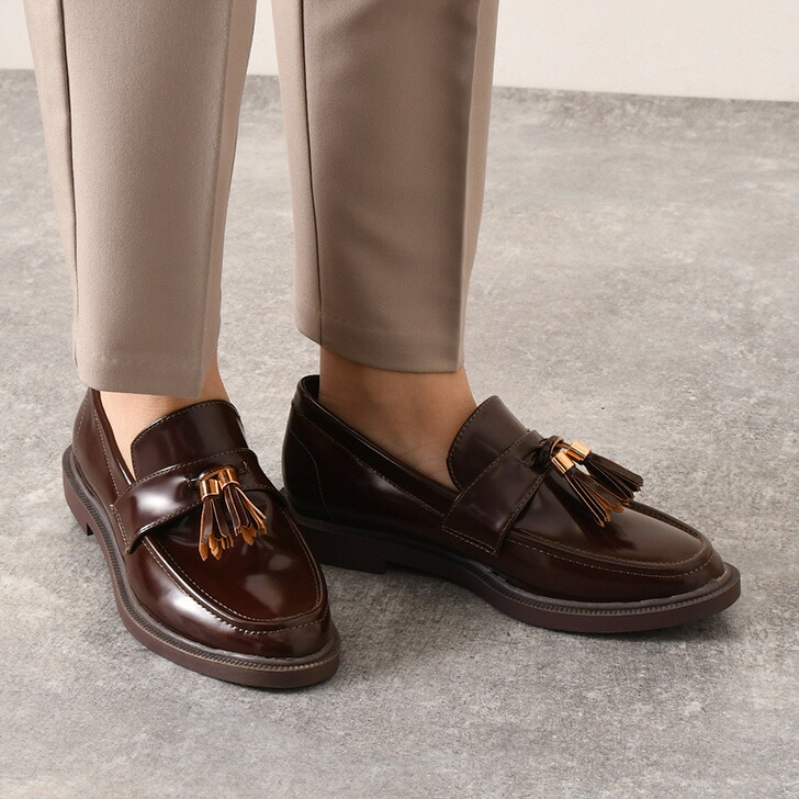 楽天市場】ベーシック タッセル付き ローファー レディース タッセル