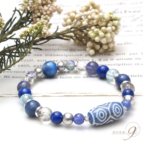 楽天市場】【Tempest〜嵐〜 『老玉髄 青 龍眼天珠ブレスレット
