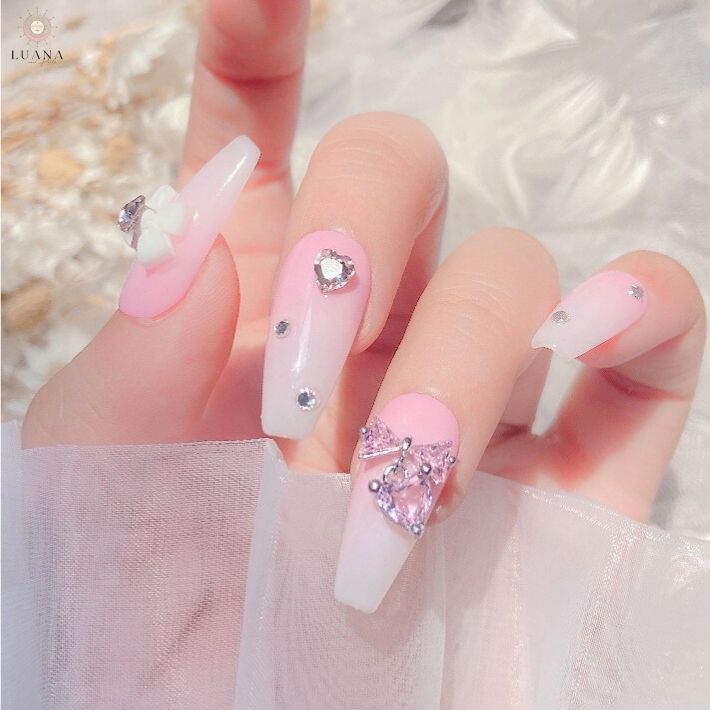 楽天市場】ポイント5倍ネイルパーツ リボン ハート 2個 ゴールド