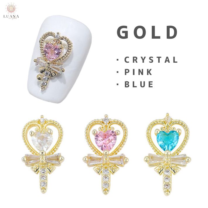 楽天市場】ポイント5倍ネイルパーツ ハート ステッキ 2個 キラキラ