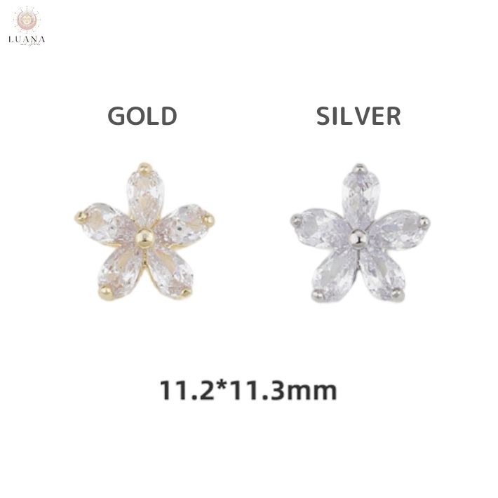 楽天市場】ポイント5倍ネイルパーツ ビジューフラワー 2個 キラキラ