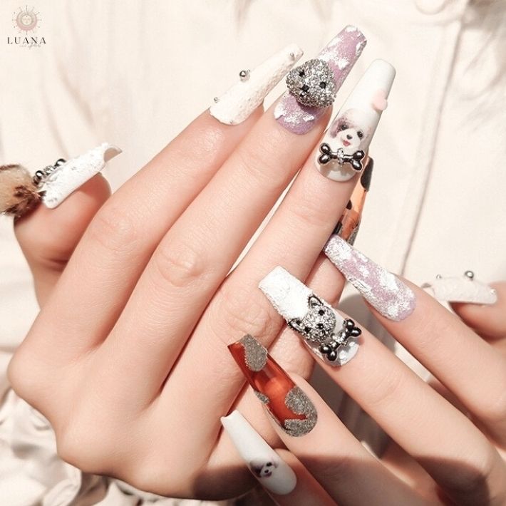 3dネイルパーツ ネイル パーツ ネイルパーツ 犬 いぬ 3dネイルパーツ