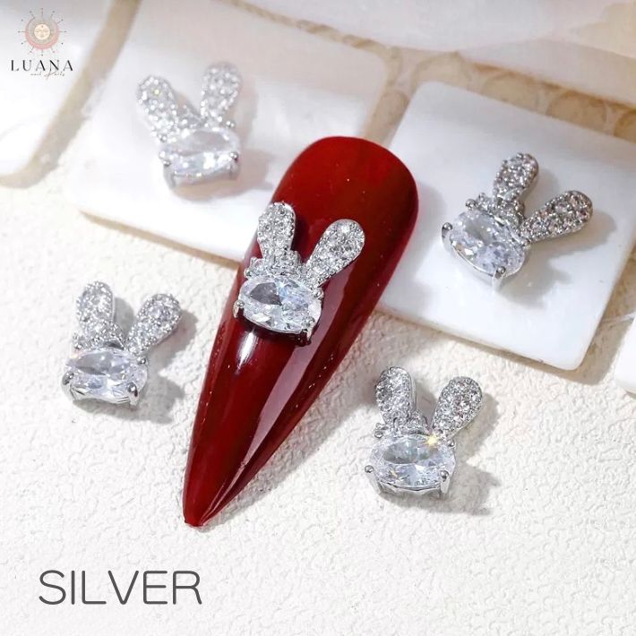 楽天市場】ポイント5倍ネイルパーツ リボン うさぎ 2個 ラビット