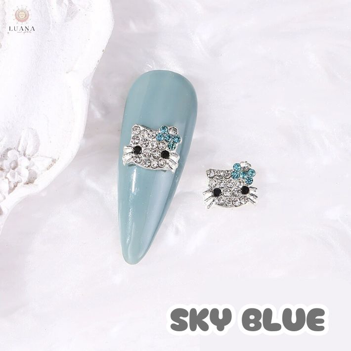 楽天市場】ポイント5倍ネイルパーツ 猫 リボン ストーン 2個入り