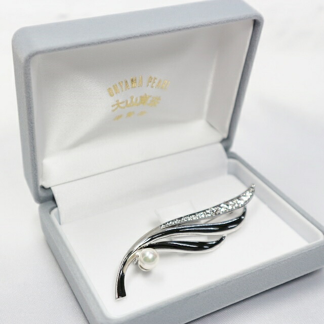 楽天市場】日本産本真珠使用 アコヤ真珠ブローチ（7.5mm珠）【本真珠