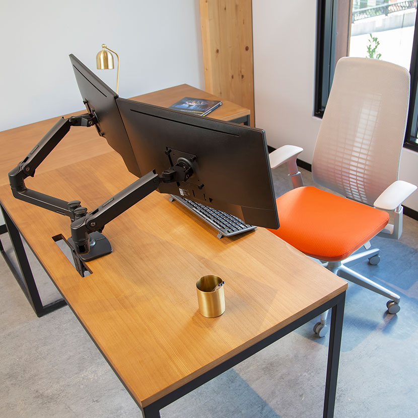 楽天市場】Ergotron エルゴトロン LX デュアルデスクマウントアーム