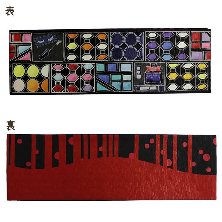 楽天市場】半幅帯 正絹 長尺 WAKKA リバーシブル 日本製 細帯 (コフレ