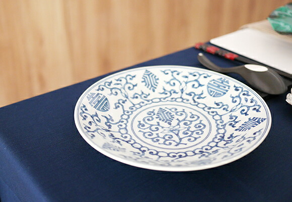 楽天市場】染付地紋壽字 7寸古伊万里皿 : TABLE ＆ STYLE