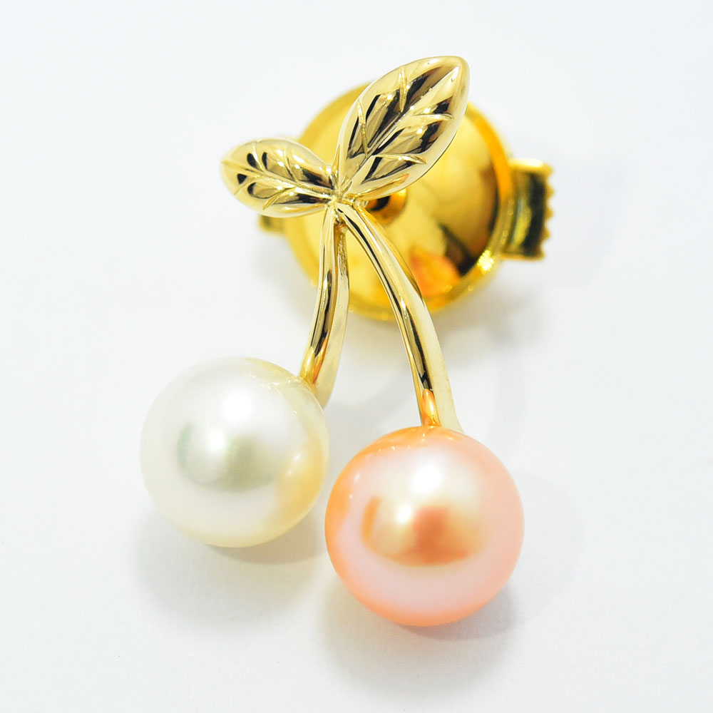 楽天市場】タサキ ブローチ TASAKI 田崎 ピンズ チェリー さくらんぼ