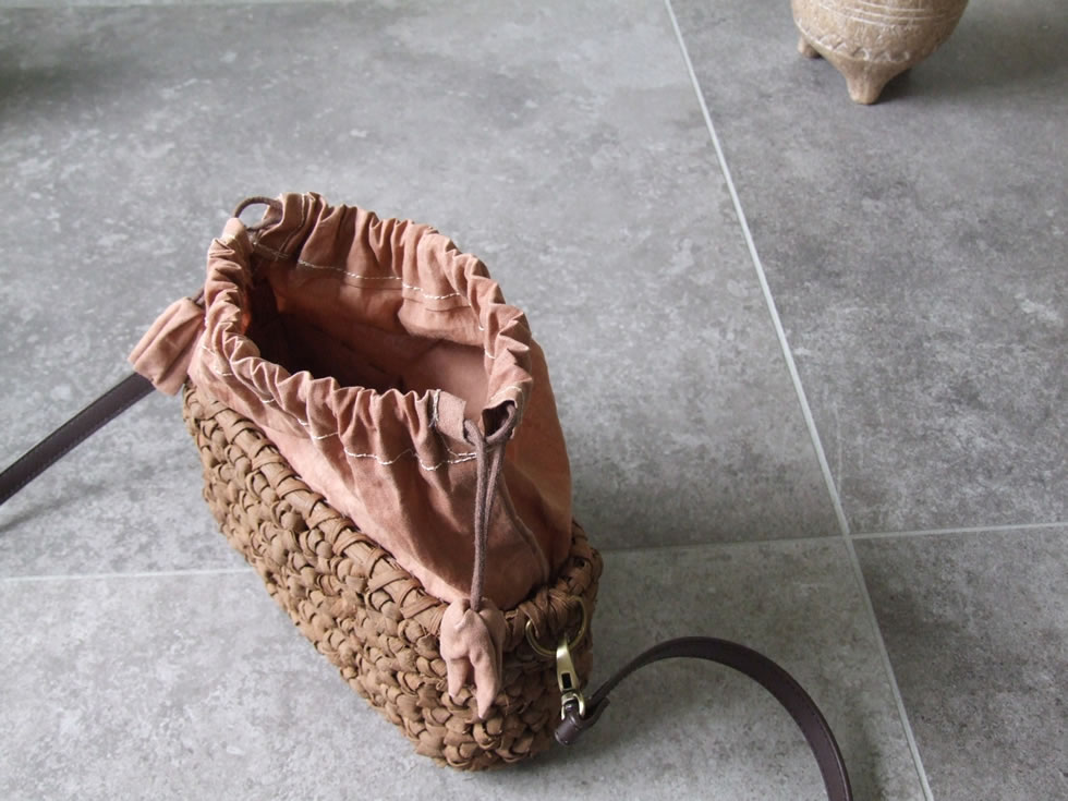 楽天市場】純国産 山葡萄かごバッグ 特上六角花模様編み 本革