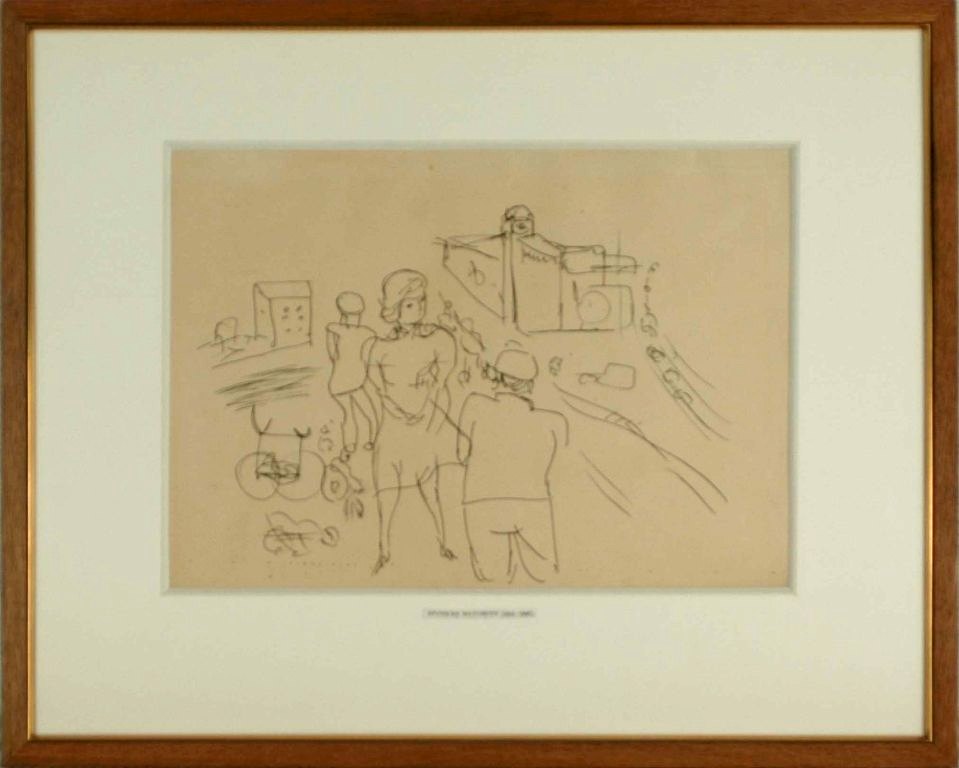 楽天市場】松本竣介 「街」 ペンデッサン : 小野画廊