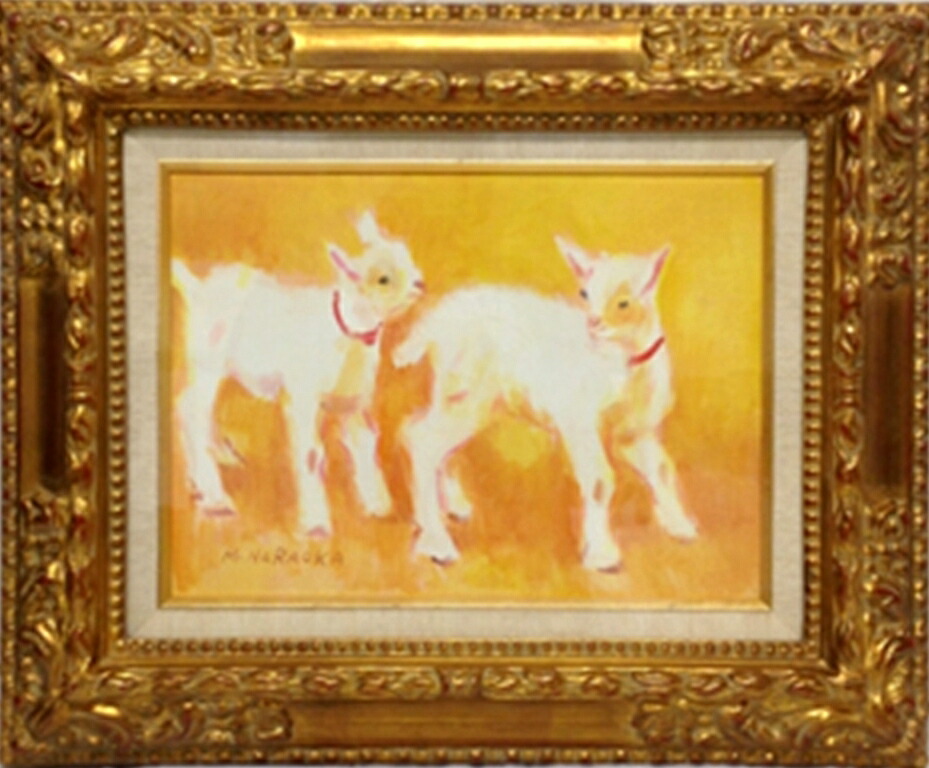 楽天市場】奈良岡正夫 「仔山羊」 油彩4号 : 小野画廊