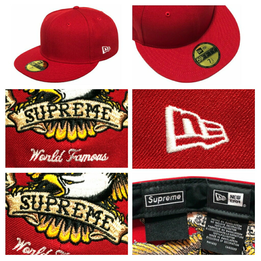 楽天市場】SUPREME シュプリーム キャップ ニューエラ コラボ 25AW 赤