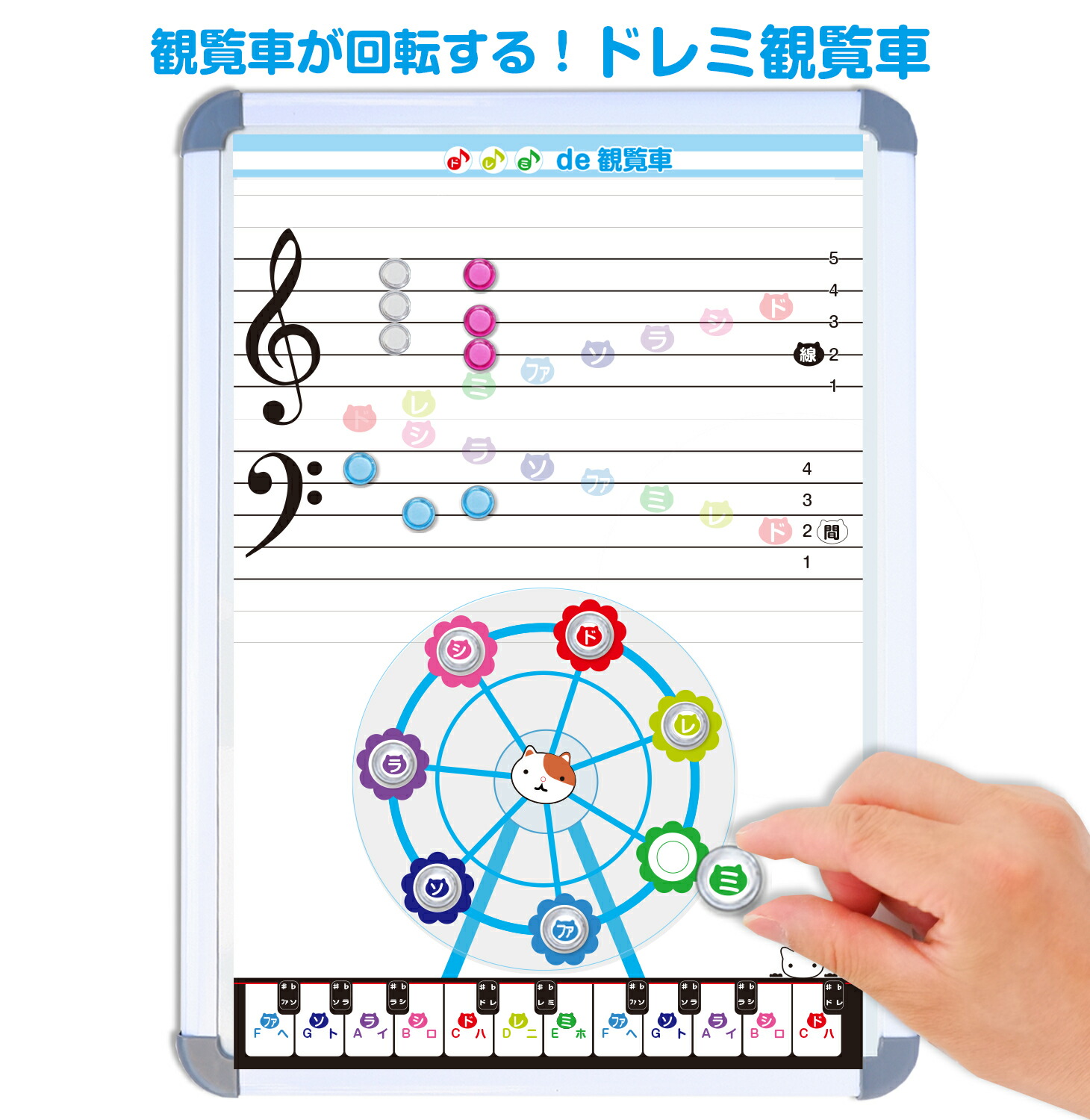 楽天市場】ドレミ観覧車 ドレミ観覧車 五線ボード 五線譜ホワイト