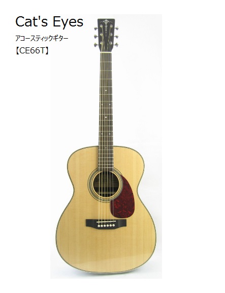 楽天市場】Cat's Eyesキャッツアイズ/アコースティックギター【CE66T