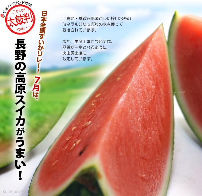 楽天市場】松本ハイランド すいか 秀品 (5L×1玉) 長野産 A品 秀品 11kg