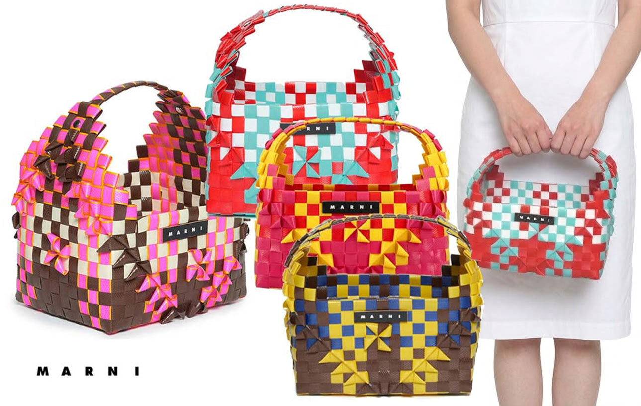 楽天市場】マルニ MARNI かごバッグ レインボーバッグ バスケット