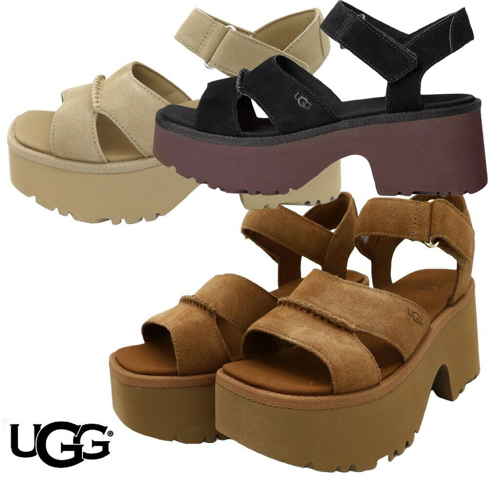 楽天市場】UGG アグ 厚底 サンダル スエード レディース ニューハイツ