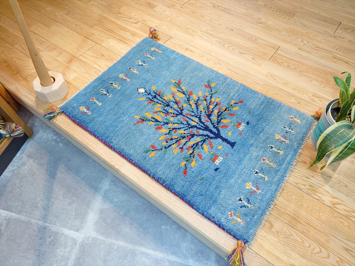 楽天市場】ペルシャ ギャッベ 本場イラン産 86x60cmセール ギャベ 玄関