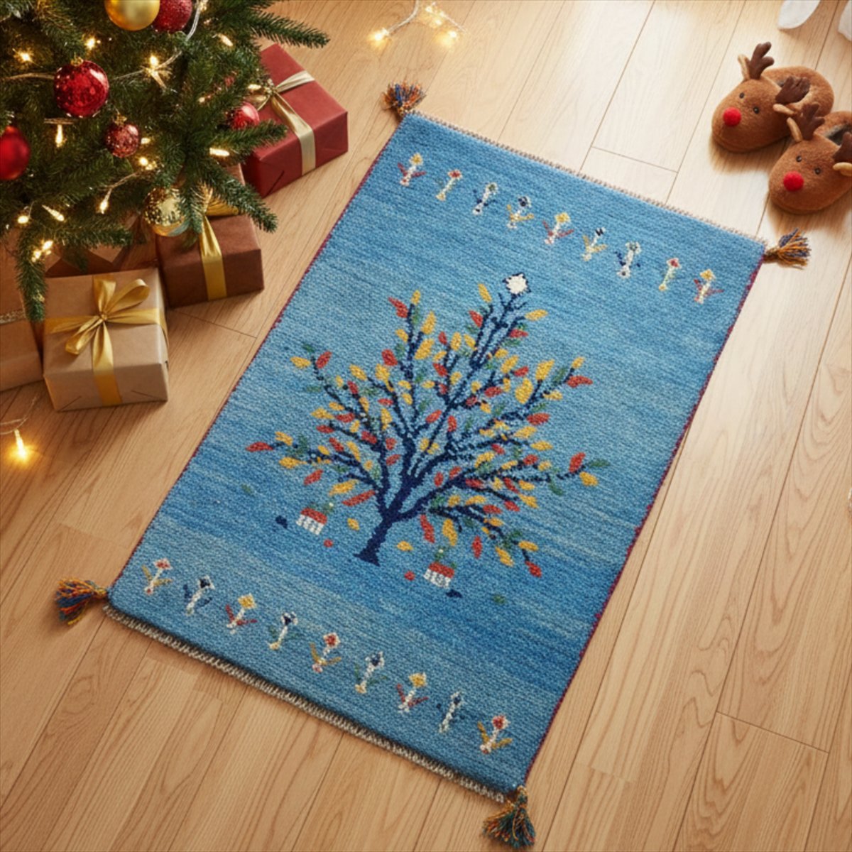 楽天市場】ペルシャ ギャッベ 本場イラン産 86x60cmセール ギャベ 玄関