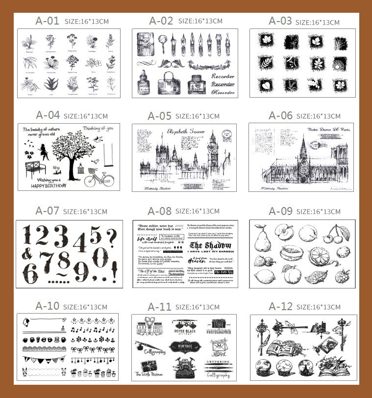 楽天市場】即日出荷 クリアスタンプ クリアスタンプシート 透明 A01-12