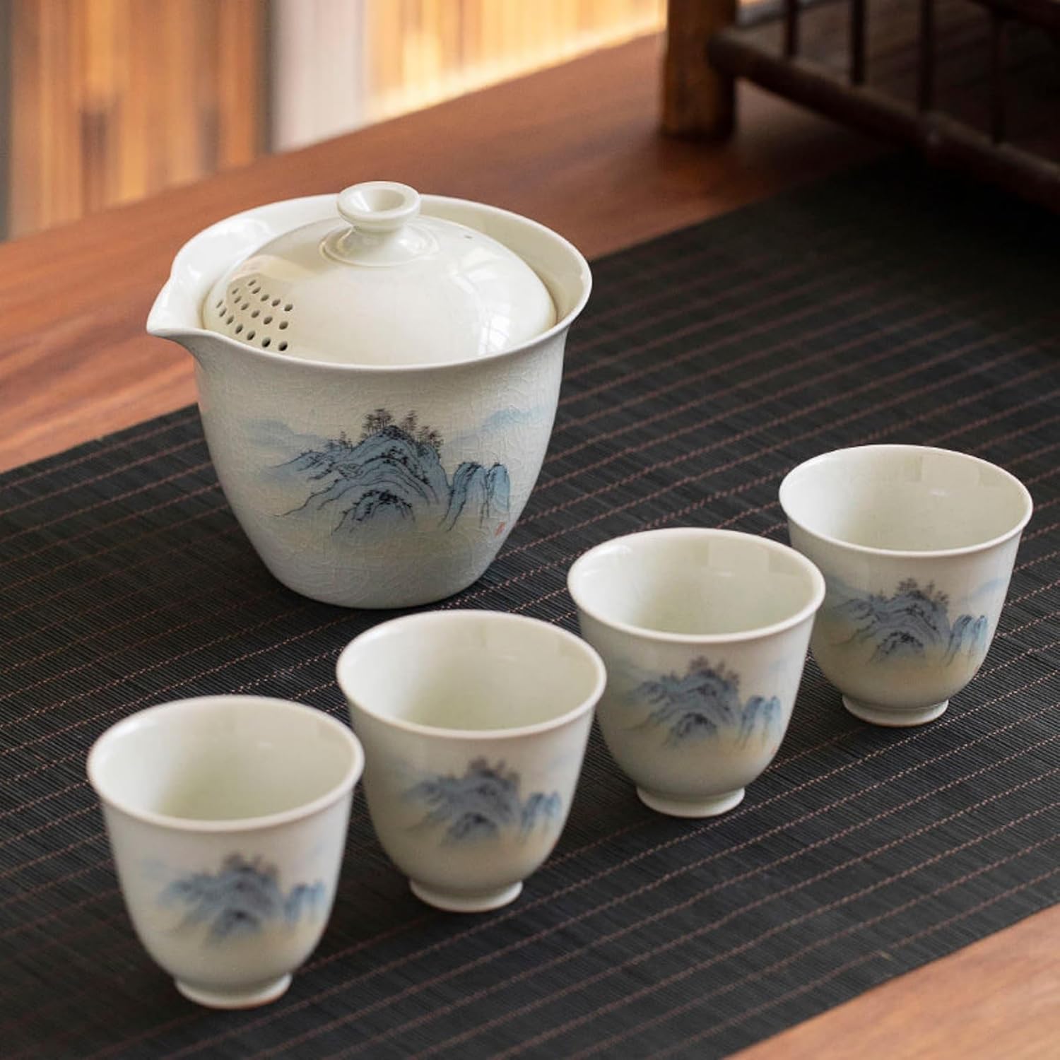 大丸北峰 干支虎清水焼 玉露茶碗セット