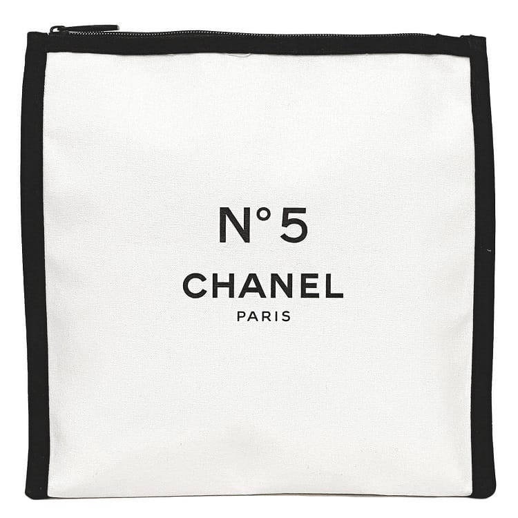 楽天市場】CHANEL NOVELTY POACHシャネル No5ロゴ入ポーチ コットン