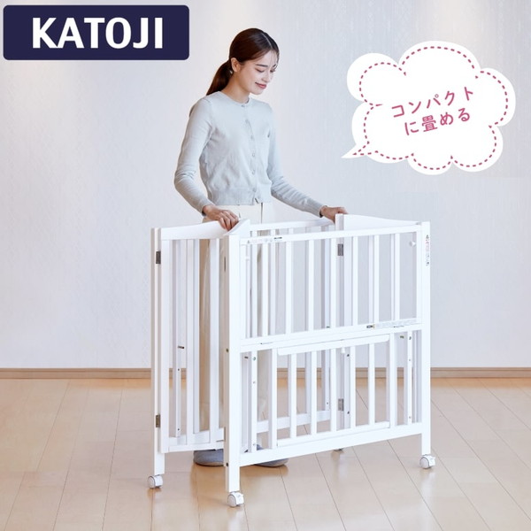 楽天市場】カトージ KATOJI ミニベビーベッド 折りたたみ F ホワイト