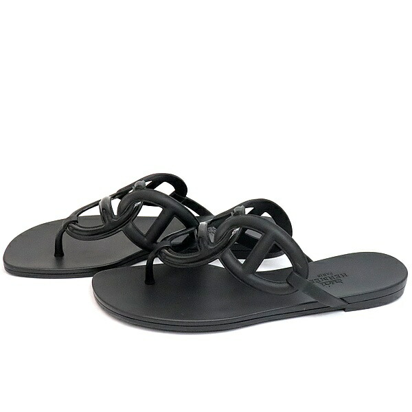 楽天市場】【広尾店】エルメス HERMES エジェリ サンダル ラバー 黒