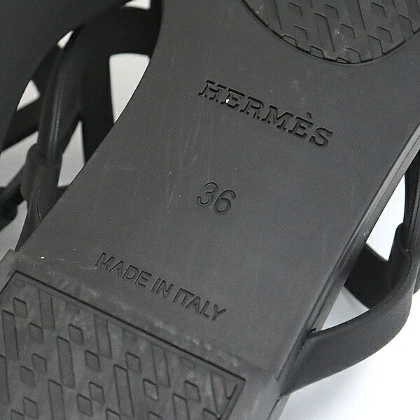 楽天市場】【広尾店】エルメス HERMES エジェリ サンダル ラバー 黒