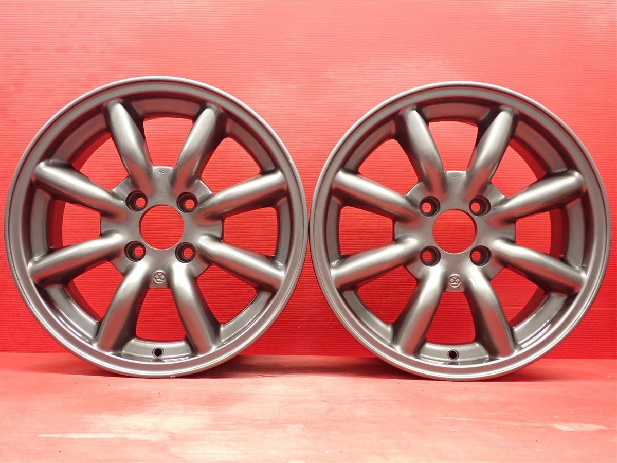 楽天市場】ワタナベ 8スポーク 6Jx15 +35 4/100 ガンメタ系 : 中古