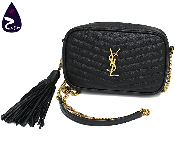 楽天市場】SAINT LAURENT(サンローラン)キルティングレザー：ブラック