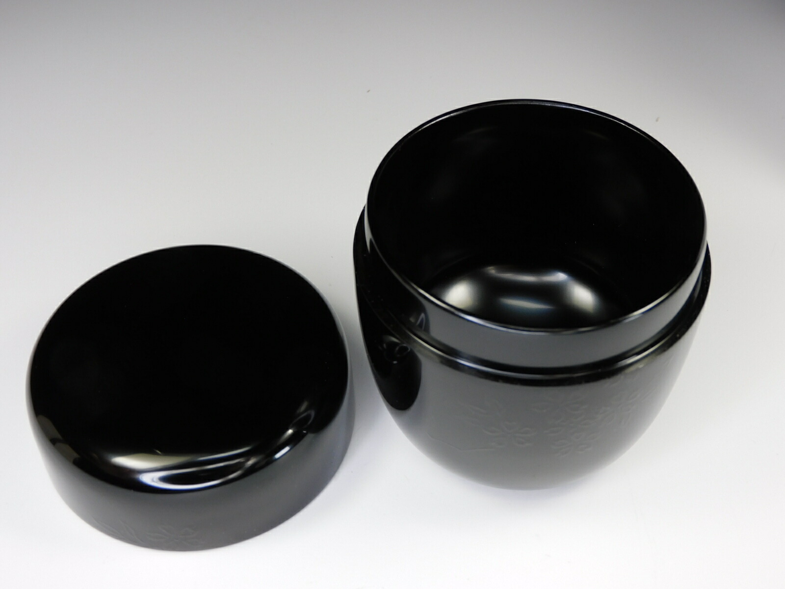 中村湖彩造 夜桜蒔絵 提灯型茶器 棗 茶道具 共箱】骨董 アンティーク