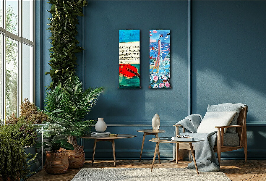 楽天市場】絵画 ミニ名画掛け軸 トリミングスタイル ドガ 「 The Star