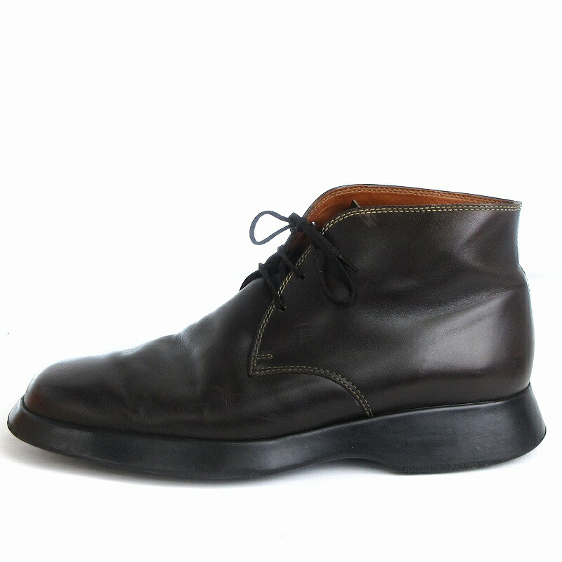 楽天市場】【中古】トッズ TOD'S チャッカブーツ レザー スクエアトゥ
