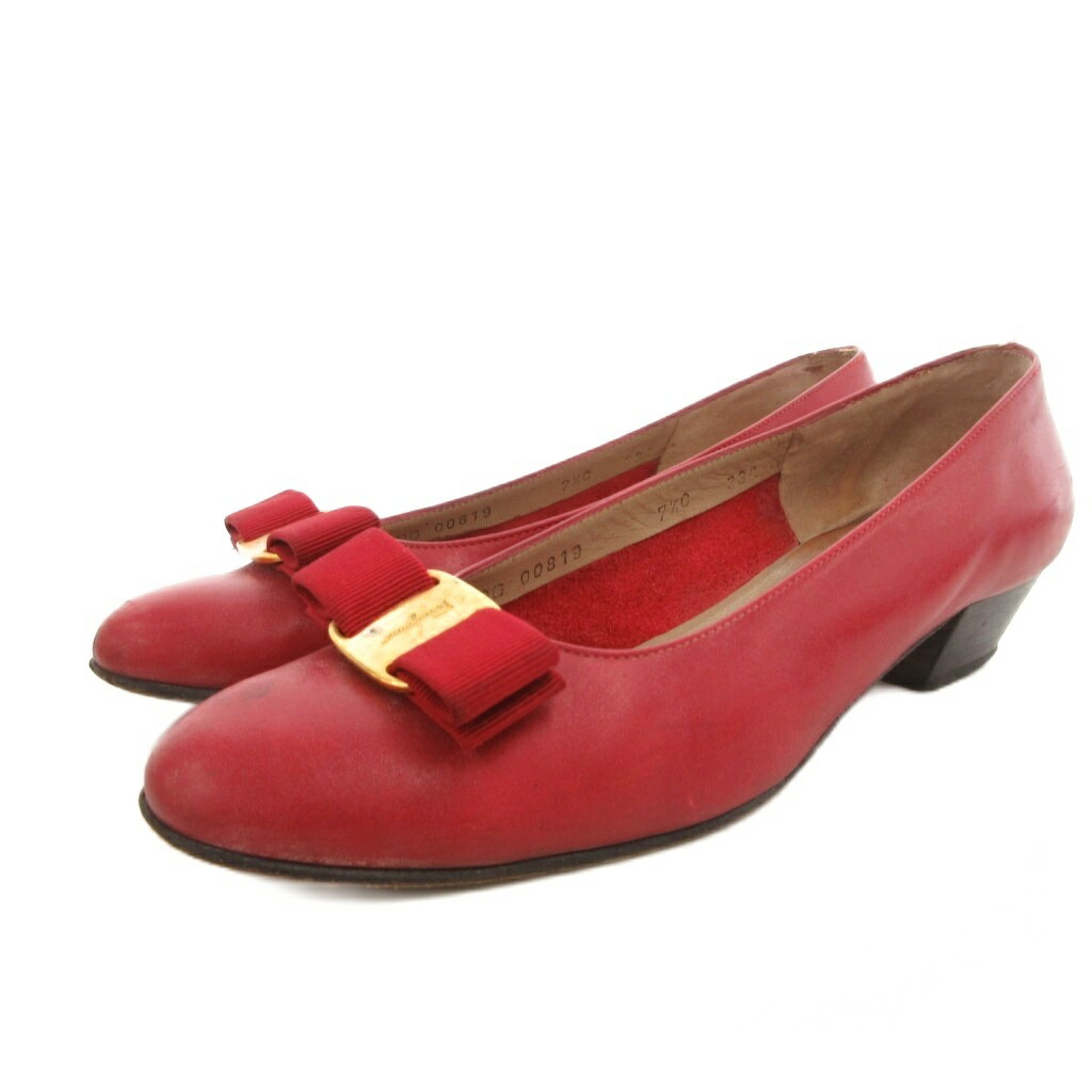 楽天市場】フェラガモ 赤 パンプスの通販