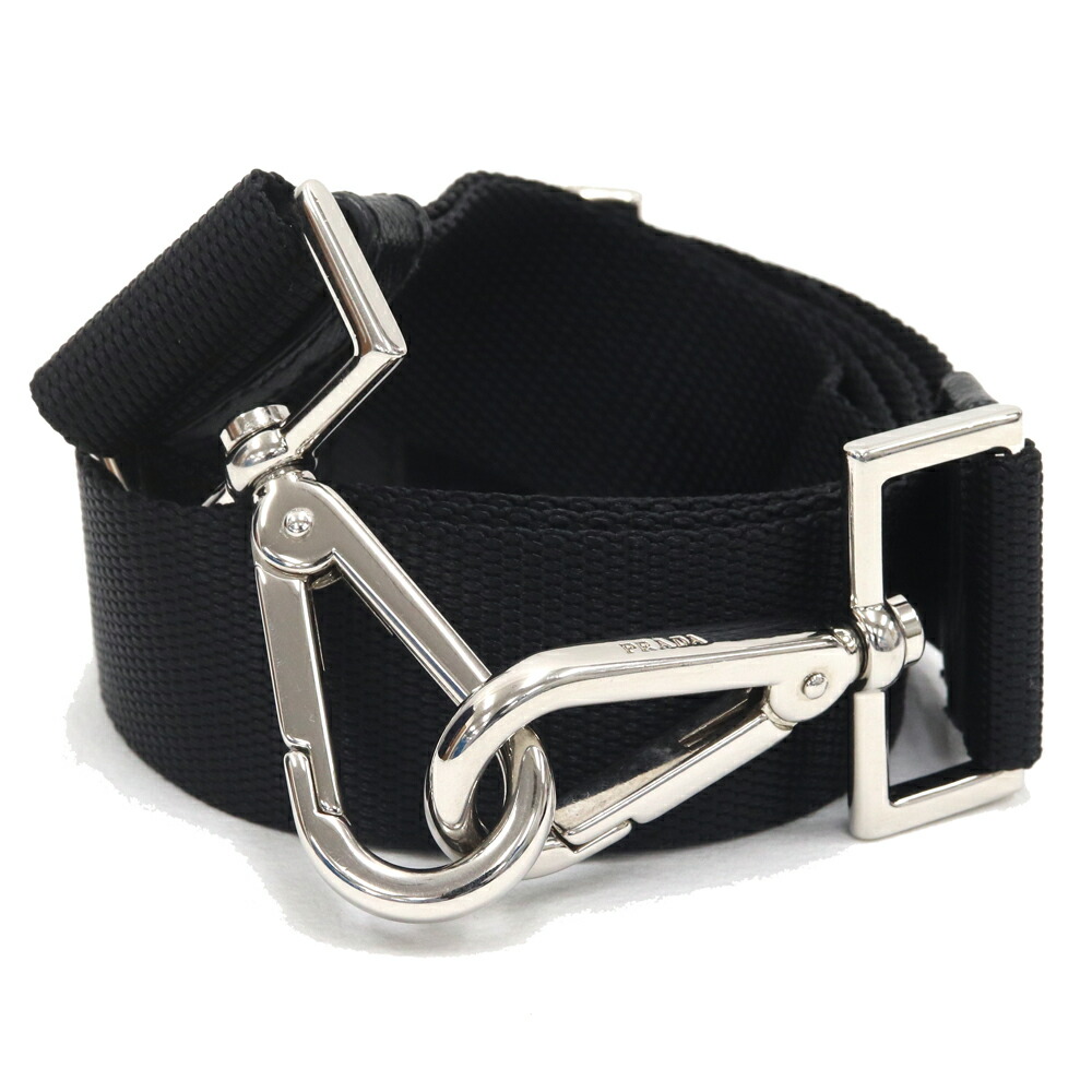 楽天市場】プラダ ショルダーストラップ ブラック シルバー金具 中古