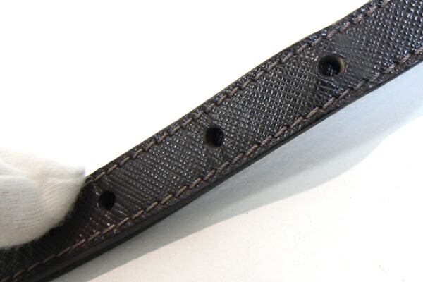 楽天市場】プラダ ショルダーストラップ ダークブラウン ゴールド金具