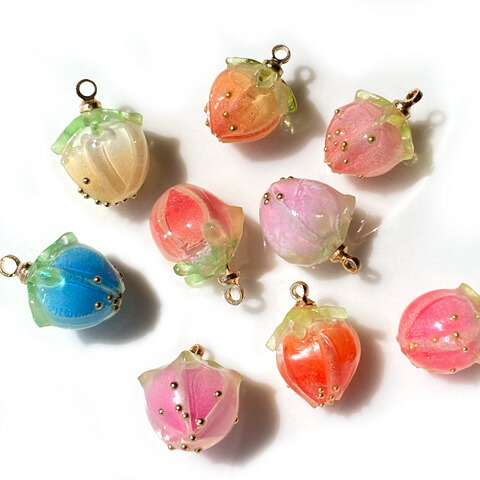 楽天市場】チャーム つぼみ 蕾 木の実 イチゴ 苺 いちご アクリル