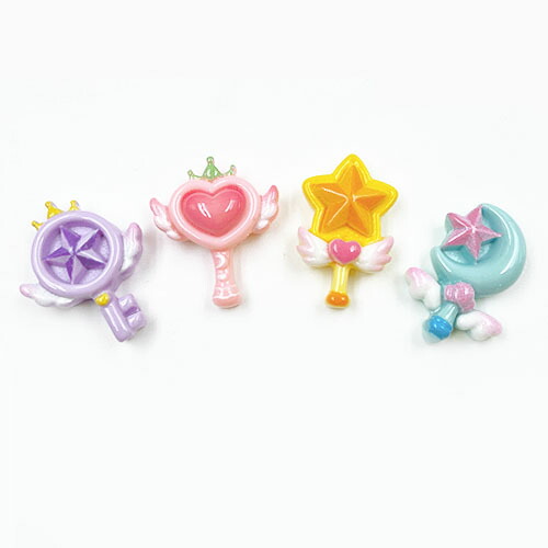 楽天市場】ステッキ 魔法 姫 貼り付け ミックス パーツ デコパーツ