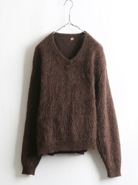 楽天市場】60's~ ☆ Unknown Vネック 毛長 モヘア ニット セーター (L