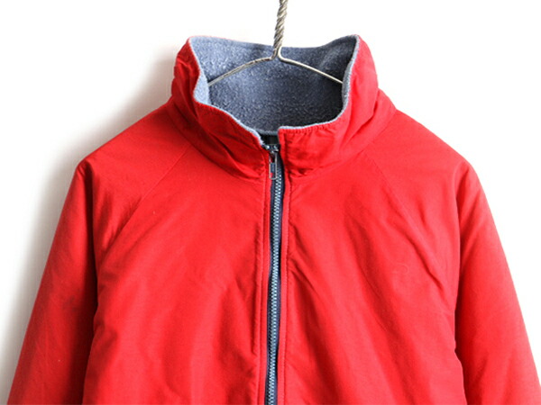 希少 Patagoniaパタゴニア 赤ナイロンジャケット 裏フリース y2k古着