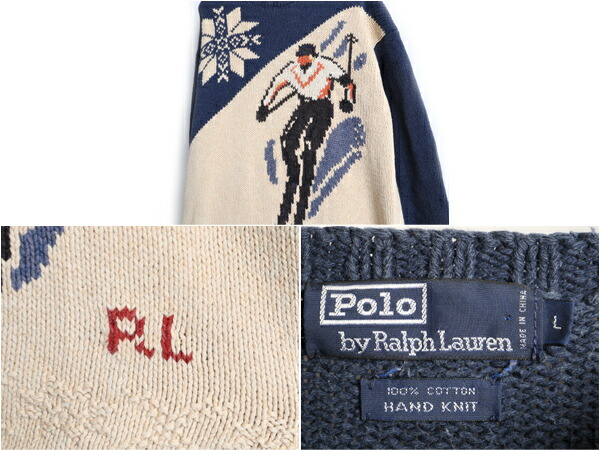 楽天市場】手編み 90's ☆ POLO ポロ ラルフローレン ノルディック