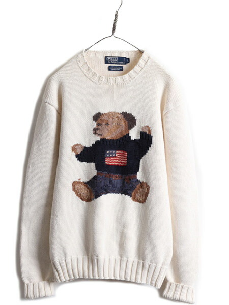 楽天市場】手編み 90s ポロベア ☆ POLO ポロ ラルフローレン コットン
