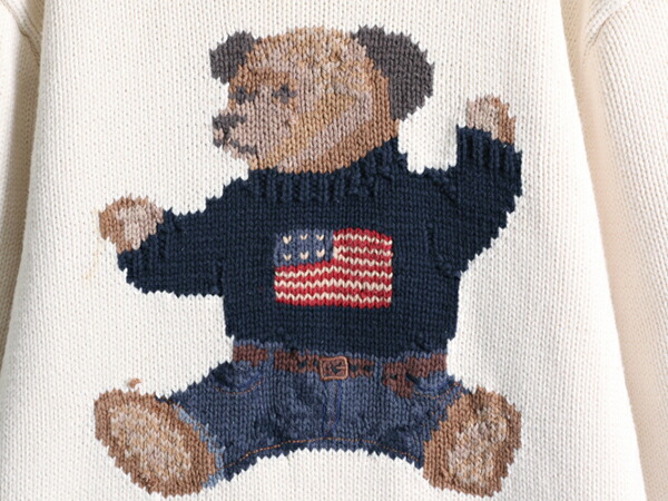 楽天市場】手編み 90s ポロベア ☆ POLO ポロ ラルフローレン コットン