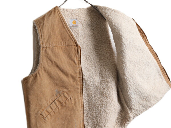 楽天市場】90s USA製 カーハート 裏 ボア ダック ベスト メンズ L