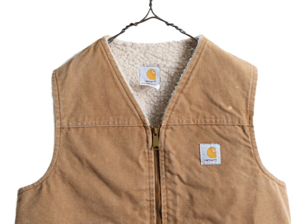 楽天市場】90s USA製 カーハート 裏 ボア ダック ベスト メンズ L